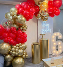 Red and Gold Balloon Arch Kit, ADOINBY 140Pcs Gold Balloon Red Balloon Confetti Balloon 18 12 10 5 Inch Different Size Balloons for Valentine's Day Wedding Birthday Engagements Anniversary Decoration — 2