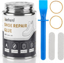 4OZ Clear Shoe Repair Glue Kit, Heavy Duty Waterproof Flexible Sole Adhesive with Silicone Spreader, 2 Sandpaper… — 1