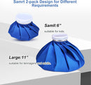 Ice Bags for Injuries, 3rd Gen Reusable Ice Packs, Hot & Cold Therapy Pain Relief, Ice Bag No-Leak & Waterproof, Traditional Ice Pack, Versatile & Durable, Blue (6 in + 11 in) — 6