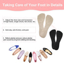 2 Pair Insoles for Heels, High Heel Shoe Gel Insoles Women - Black+beige — 4