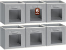 Homsorout Storage Cube 11 Inch - Cube Storage Bins with Window, Closet Storage Baskets with Handle, Fabric Bins for Closet, Shelves, Toys, Clothes, Set of 6, Grey — 1
