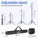 EMART Backdrop Stand 10x7.8FT Adjustable Back Drop Stand for Party Events | Black — 3