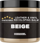 STARTSO WORLD Leather Recoloring Balm,Beige Leather Repair Kit for Furniture,Couches & Car Seats, Leather Paint, Leather Color Restorer — 1