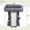 TWDEPART Cat Tree Tower with Cat Scratching Post for Indoor Cats, Activity Centre Climbing Tree with Scratching Board and Playful Toy Balls, Grey — 2