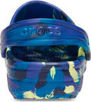Crocs Kids Classic Watercolor Marbled Clog – Navy/Turbo Teal — 6