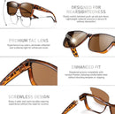 GEGURI Polarized Sunglasses Fit Over Glasses for Men Women, Oversized Square Sun Glasses UV400 Protection Shades | A10 Brown Tortoise/Brown — 4