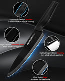 Astercook 15 Pieces Kitchen Knife Block Set with Sharpener, Black — 3