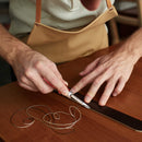 Honoson 6 Piece Leather Craft Tool Set - Includes 4 Edge Beveler, Cutting Knife, Skiving Knife, and Sandalwood Burnisher (1.5 Mm, 1.2 Mm, 1.0 Mm, 0.8 Mm) — 6