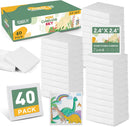 ESRICH Mini Canvas 40Pack 2.4x2.4inch, 2/5''Profile Art Primed Mini Canvases for Painting, Tiny Painting Canvas for Kids and Art Supplies. | 2.4x2.4in-40 Packs — 1