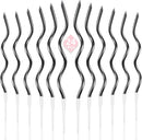 PHD CAKE 24-Count Black Spiral Long Thin Birthday Candles, Cake Candles, Birthday Parties, Wedding Decorations, Party Candles — 8