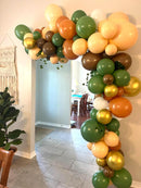 Green and Brown Balloons Set, 60 Pcs 12 Inch green brown balloons Jungle Safari Woodland Forest Balloon Metallic Gold Cream Brown Olive Green Coffee Blush Balloon for Baby Shower Birthday Decorations — 3