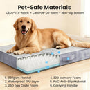 OhGeni Orthopedic Waterproof Large Dog Bed, Memory Foam, 41 inch(Gray)