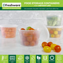 Freshware Food Storage Containers [36 Set] 16 oz Plastic Deli Containers with…