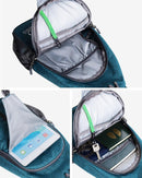 WATERFLY Crossbody Sling Backpack Sling Bag Travel Hiking Daypack | Peacock Blue(other Style) | Small — 5