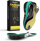 Welnove Carbon Fiber Sports Insoles with Arch Support | Jump Higer & Run Faster Stabilize Better Athletic Insoles for Running, Basketball | Shock Absorption & Energy Return,NOT for Cleats-XL,Gold — 1