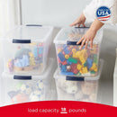 Rubbermaid Cleverstore Clear 32 Qt, 6 Pack Stackable Plastic Storage Bins with Lids, Great for Closet and Laundry Storage, Organizing in the Home — 5