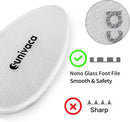 Glass Foot File Callus Remover for Feet, Heel Scraper, Pumice Stone, Diabetic Feet Scrubber Dead Skin Remover for Feet Professional Pedicure Tools - Coarse-pro — 2