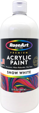 RoseArt Acrylic Paint Snow White 32oz Bottle | 32 Fl Oz (Pack of 1) — 1