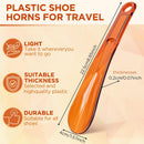 Plastic Travel Shoe Horn | 8.8 Inch Orange — 2
