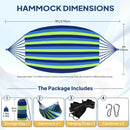 ANYOO Cotton Camping Hammock Portable with Tree Straps Holds 660lbs — 2