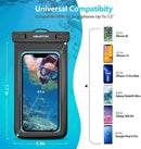 4 Pack 8.5“ Waterproof Cell Phone Pouch - Underwater Dry Bag Case Lanyard -Water Proof Clear Holder Protector for iPhone 17 16 Pro Max Plus Air Samsung Galaxy S25 Ultra Note for Beach Swimming — 3