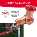 Pocket Hose Copper Head 50 FT Expandable Garden Hose, Pocket Pivot, Nozzle — 5