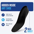 Height Increase Insoles for Men (+2 inch) Discreet Shoe Lifts, All Day Comfort, Shock-Absorbent Gel, Trim to Fit Inserts for Most Sneakers & Shoes, Confidence Boosters (Mens 8.5-10) — 3