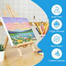 ESRICH Canvas for Painting 5x7, 8 Pack Stretched Small Canvases for Painting 2/5" Profile Primed Acid Free Painting Canvas for Kids for Oil Paint, Watercolor, Acrylic Paint, Gouache, Tempera. — 4