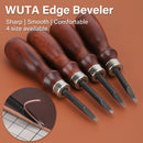 WUTA Sharp Leather Edge Beveler Edge Skiving Polishing Leather Tools DIY Belt Maker High Carbon Steel Leather Craft Beveller,Size 2,1mm — 2