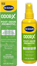 Dr. Scholl's Odor-X Foot Odor Probiotic Spray, Immediately Eliminates the Worst Smells, Prevents Embarrassing Odors From Returning, Restores Skin's Microbiome 4 oz — 1
