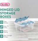 Sterilite Hinged Lid Storage Box Plastic Container, 20 Quart, 6-Pack — 3