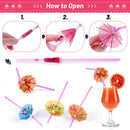 Paxcoo 100pcs Umbrella Straws - Hawaiian Luau Party Straws for Drinks Decorations (Assorted Colors) | 100 Multicolors — 5