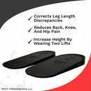 Dr. Wolf Heel Lifts for Shoes: Men's 5mm Height Increase Insoles, Rubber Heel Inserts for Leg Length Discrepancy & Achilles Tendonitis Relief, Helps Relieve Hip, Knee, & Back Pain (2 Pack) - Black — 4