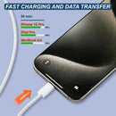 TOP-UP Braided USB C to USB C Cable 3.3FT 2 Pack, 60W PD Cord, White 4