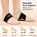 ZAIWOO Wearable Arch Support Inserts for Women & Men – 2 Adjustable Heights | Black — 2