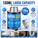 Super Glue with Brush 130ml, All Purpose Clear Strong Adhesive Waterproof Instant Glue Gel for Wood Ceramic Glass… — 4