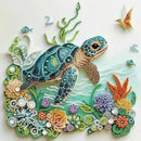 ZQEATRY Sea Turtle Animal Special Shape Diamond Art Kits for Adults,5D Diamond Painting Kits for Beginner,DIY Diamond Crystal Rhinestones Painting Kits for Home Wall Decor Gift 11.8 X 11.8inch | Sea Turtle-2 — 1
