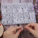 Quefe 1440pcs Acrylic Letter Beads White Cube Sorted Alphabet Bead — 4
