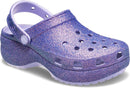 Crocs Women's Classic Platform Glitter Clog, Purple Moon, 7 — 6