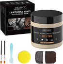 SEISSO Dark Beige Leather Repair Kit for Furniture, Vinyl Repair Kit Leather Dye Leather Repair Kit Car Interior Leather Recoloring Balm — 1