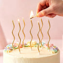 PHD CAKE 24-Count Gold Spiral Long Thin Metallic Birthday Candles, Cake Candles, Birthday Parties, Wedding Decorations, Party Candles — 6