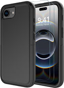 Diverbox for iPhone 16e Case & iPhone 17e Case [Compatible with MagSafe] [Shockproof] [Dropproof] [with Screen Protector ] Heavy Duty Protection Phone Cover (Black) — 1