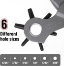 UNCO Leather Punch Tool with Multi-Hole Sizes, Belt & Leather Puncher | Red — 2