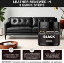 STARTSO WORLD Leather Recoloring Balm, Black Leather Repair Kit for Furniture, Leather Dye, Leather Color Restorer for Couches, Leather — 5