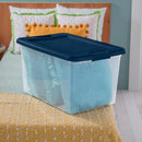 Sterilite Color Program, Large Clear Plastic Storage, 64 Quart, 6-Pack — 8