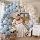 Dusty Blue Balloons, 60 PCS 12 Inch Fog Slate Pastel Blue White Sand Cream Beige Gray Latex Balloon for Baby Boy Shower Bridal Shower Wedding Bachelorette Gender Reveal Birthday Party Decorations — 5