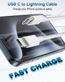 USB C to Lightning Cable 6FT 2Pack,[Apple MFi Certified] iPhone Fast Charger Cord Nylon Braided Power Delivery Type c to Lightning Cable Fast Charging for Apple iPhone 14 13 12 11 Pro Max X 8 7 6/iPad 2