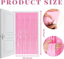 20 Pack Backdrop Party Decorations Pink Tinsel Curtain Party Backdrop Foil Fringe Birthday Decorations Photo Booth Streamer Backdrop Pink Theme Bachelorette Graduation Party Decorations | Pastel Pink | 39.4"w X 78.7"l (Pack of 20) — 7