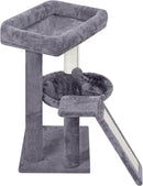 YOUPET Cat Tree with Cat Scratching Post for Indoor Cats, Cat Tower with Scratching Board and Playful Toy Balls, Cat Tree Tower with Cozy Hammock,Grey — 7
