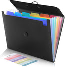 SKYDUE Accordion File Organizer, Expanding File Folder with 7 Pockets, Portable Receipt Paper Bill Document Organizer, Letter/A4 Size Filing Folder School Office Supplies, Black — 1